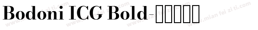 Bodoni ICG Bold字体转换